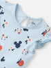Nautinati Girls' Pack of 2 Cotton Minnie Mouse Printed Flutter Sleeves T-shirts