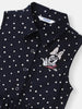 Nautinati Girls' Cotton Minnie Embroidery Collared Shirt Dress