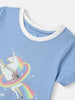 Nautinati Girls' Cotton Unicorn Sticker Print T-shirt Dress