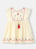 Nautinati Girls' Cotton Embroidered Woven Frock