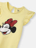 Nautinati Girls' Cotton Minnie Mouse Glitter Print T-shirt