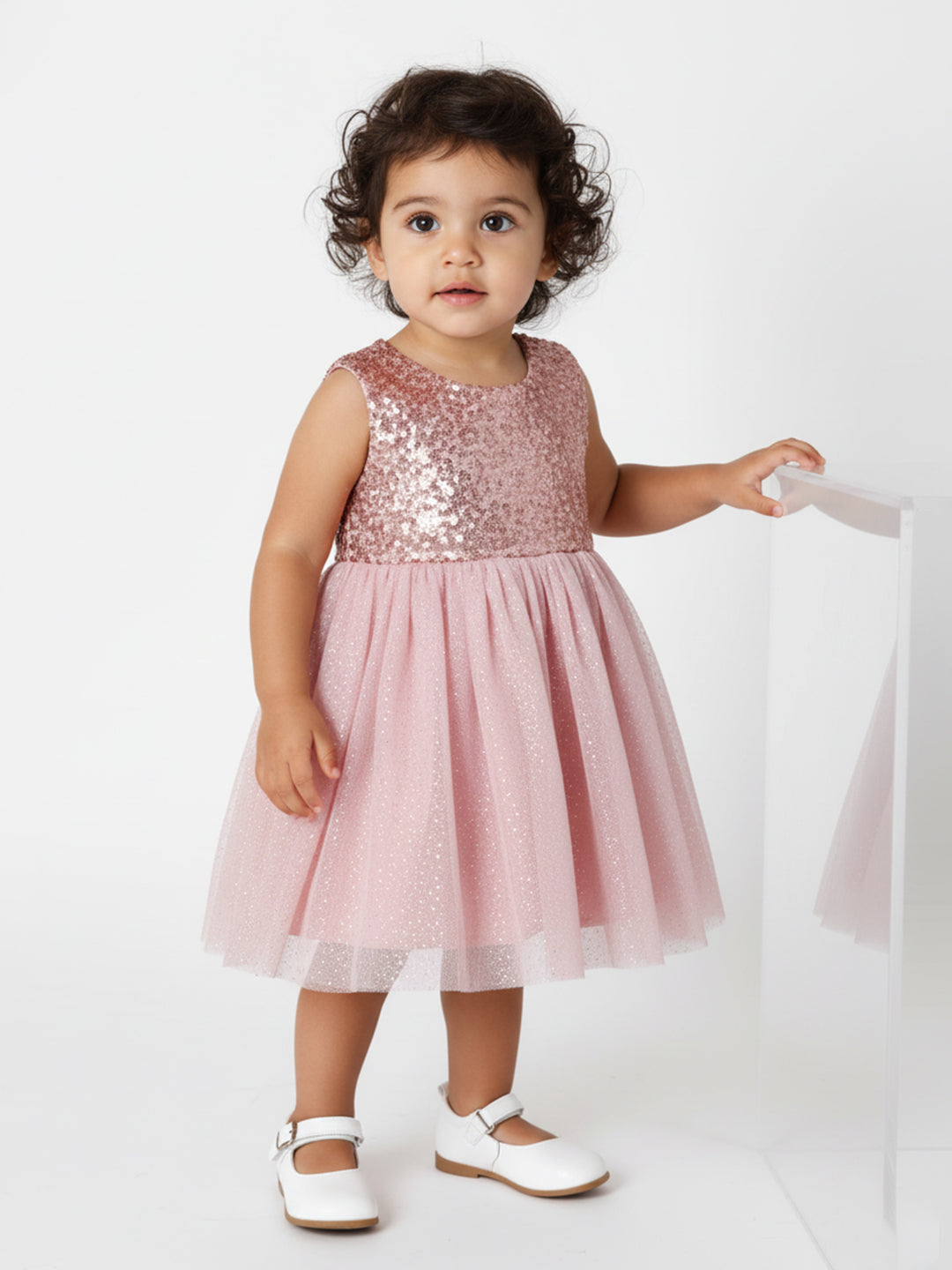 Nautinati Girls' Sequin Party Dress | Age 0 - 2 Years
