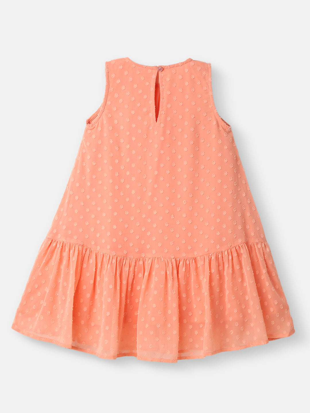 Girls Swiss Dot Cotton Dress |Drop Waist Style | All Over Printed | 2-10 Years