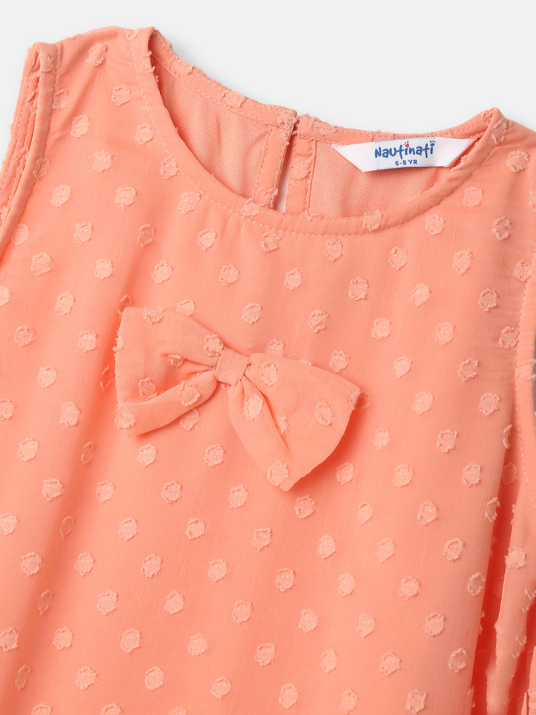 Girls Swiss Dot Cotton Dress |Drop Waist Style | All Over Printed | 2-10 Years