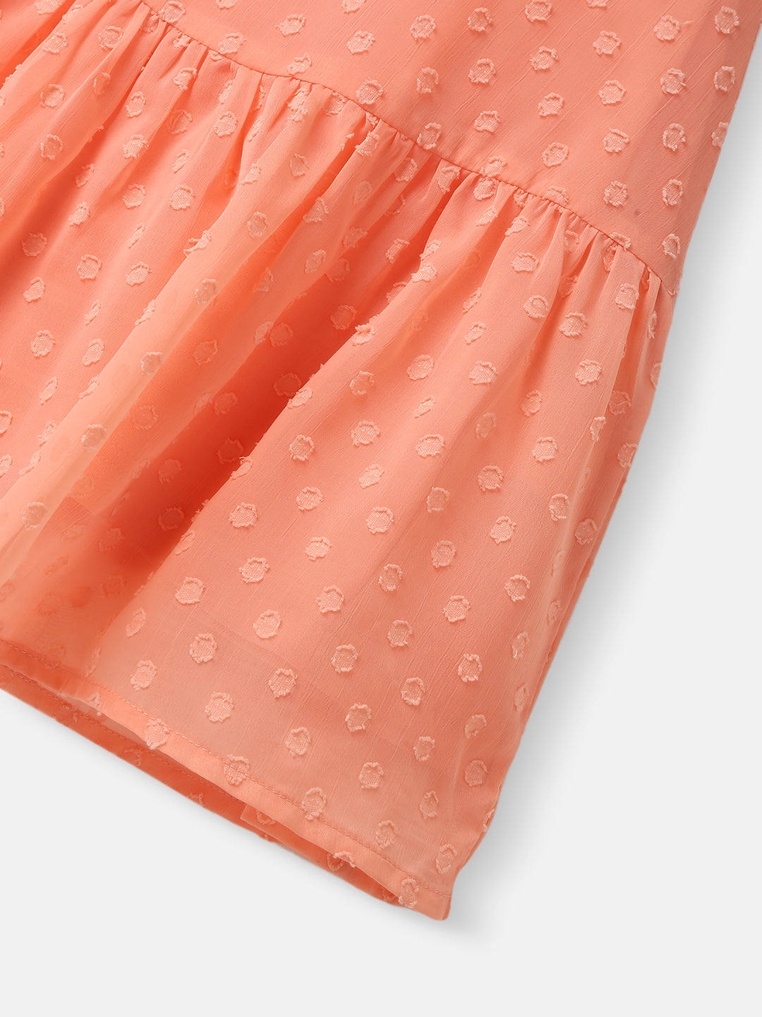 Girls Swiss Dot Cotton Dress |Drop Waist Style | All Over Printed | 2-10 Years