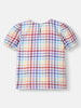 Nautinati Girls' Multicolour Seersucker Top with Puff Sleeves | Age 2-10 Years