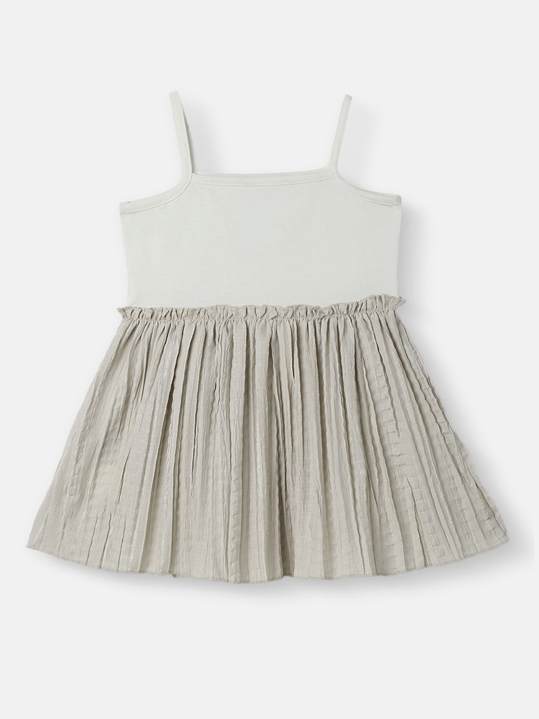 Nautinati Girls' Poplin Mickey Mouse Embroidered Badge Dress