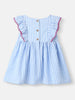 Nautinati Girls' Cotton and Pleated Fabric Minnie Mouse Applique Dress