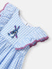 Nautinati Girls' Cotton and Pleated Fabric Minnie Mouse Applique Dress