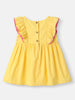 Girls Cotton Sleeveless Frock |Embroidered Badge|Above Knee Dress | 3-24 Months