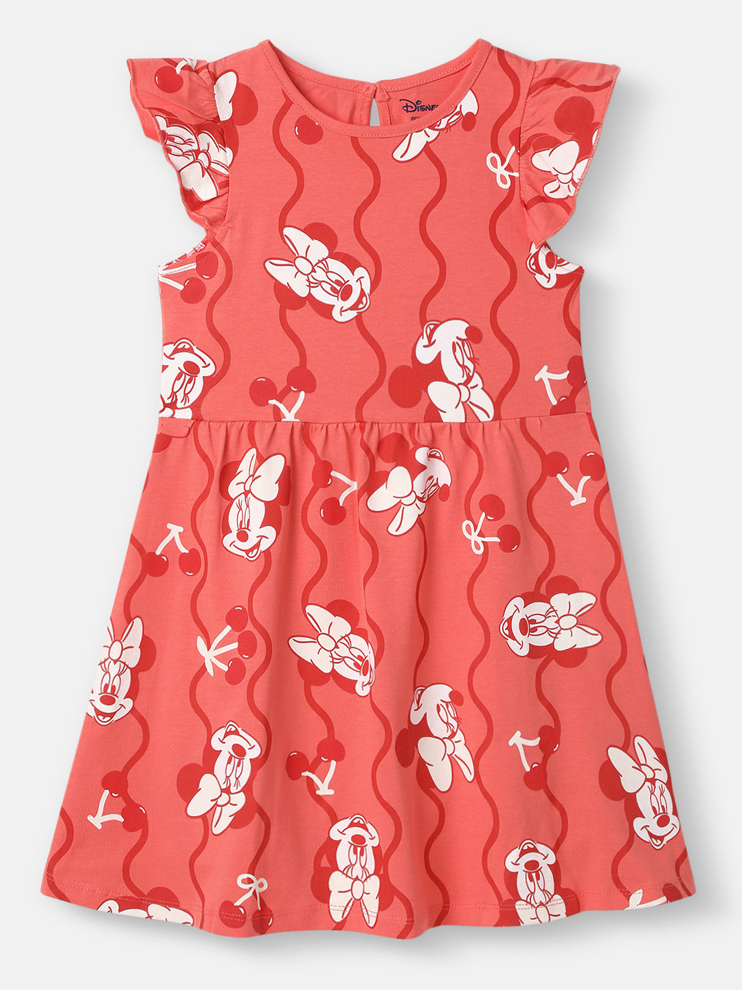 Nautinati Girls' Regular Collar Disney Printed Poplin Dress