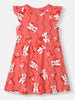 Nautinati Girls' Regular Collar Disney Printed Poplin Dress