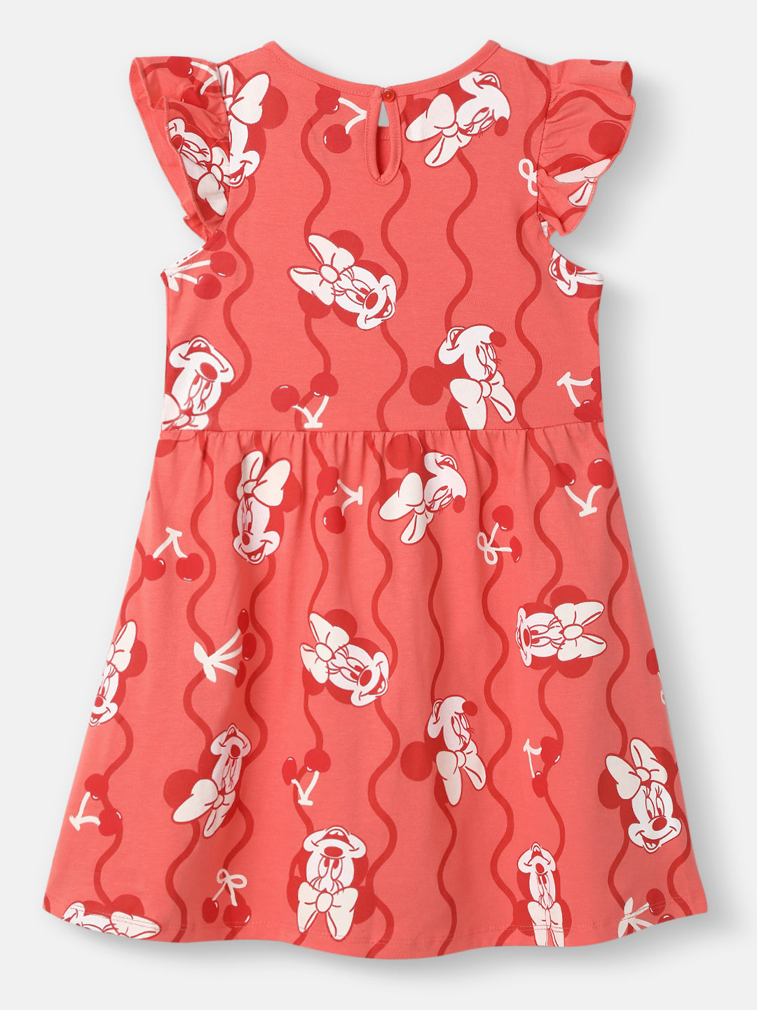 Nautinati Girls' Regular Collar Disney Printed Poplin Dress