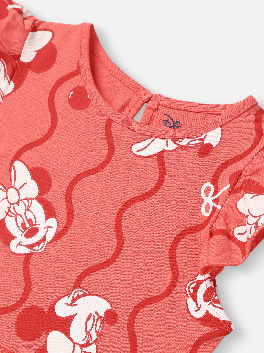 Nautinati Girls' Regular Collar Disney Printed Poplin Dress