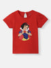 Nautinati Girls Snow White Printed Cotton Dress
