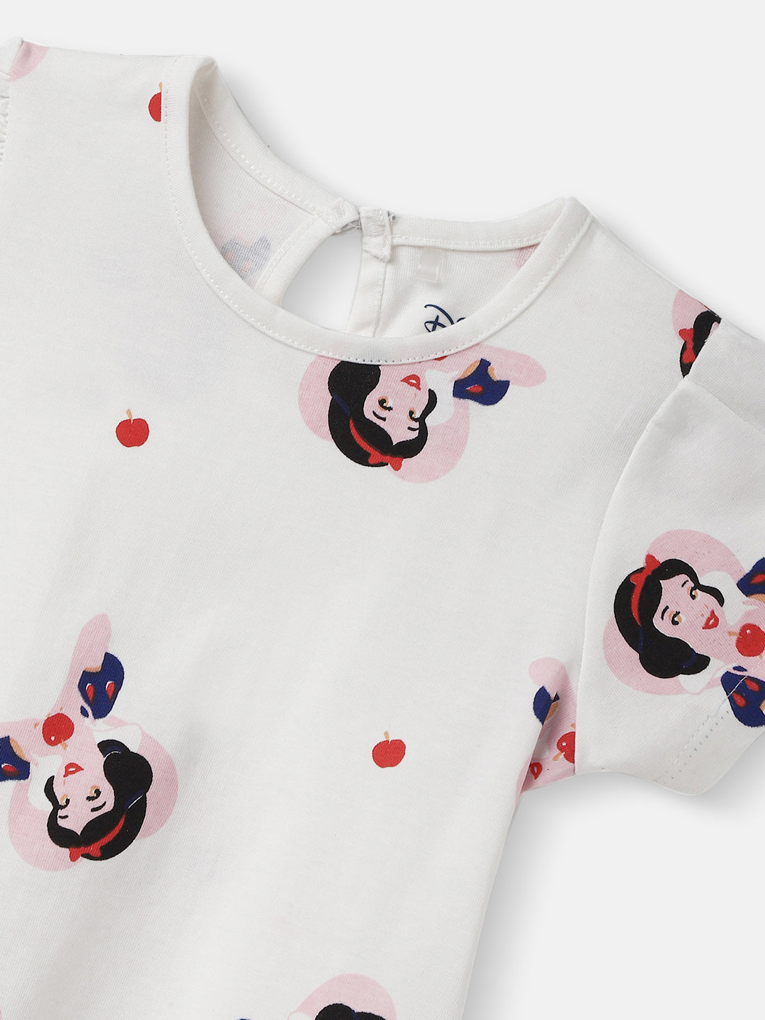 Nautinati Girls Snow White Printed Cotton Dress