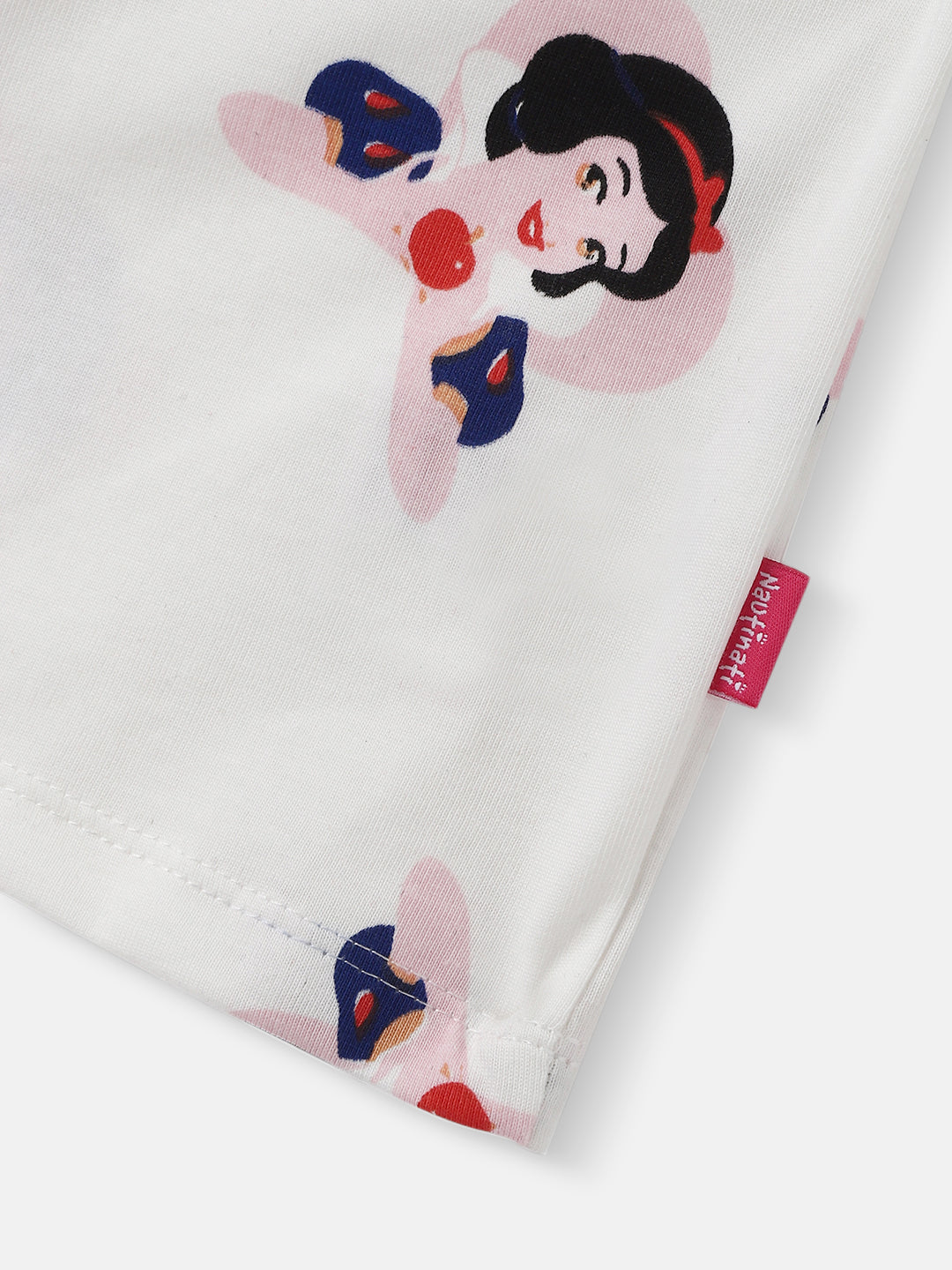 Nautinati Girls Snow White Printed Cotton Dress