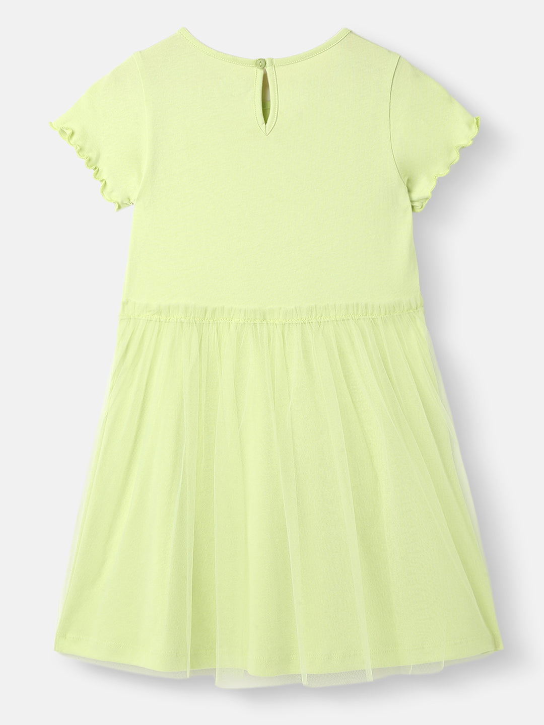 Girls Knit and Woven Frock |Graphic Printed Tulle Dress| 2-10 Years