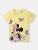 Nautinati Girls' Minnie Mouse Graphic Cotton Top | Half Sleeves | Age 12-18M