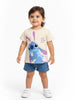 Nautinati Cotton Off-white Lilo and Stitch Print T-shirt for Girls