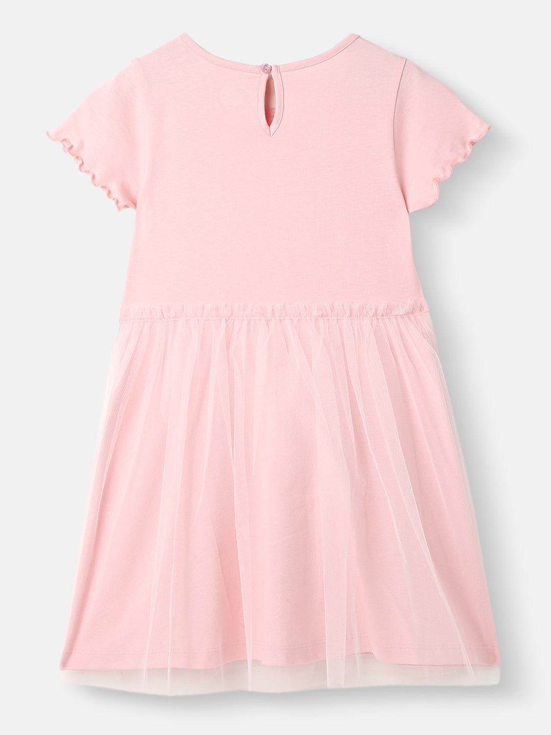 Girls Knit and Woven Frock |Graphic Printed Tulle Dress| 2-10 Years
