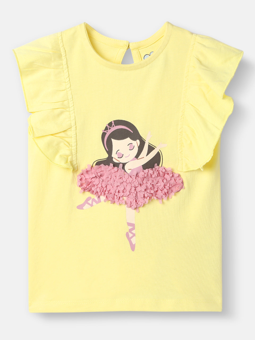 Nautinati Girls' Ballerina Graphic Cotton Top | Sleeveless | Age 12-18M