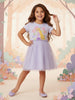 Infants Cotton Mesh Frock | Sticker Printed Dress| Knee Length | 2-10 Years