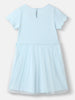 Nautinati Girls' Lilo & Stitch Graphic Mesh Dress | Half Sleeves | Age 5-6 Years