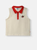 Girls Cotton Polo T-shirt |Sleeveless Tee |Embroidery Patch| 2-10 Years