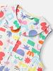 Nautinati Girls Multicolour All-over Print Dress|Sleeveless| Age 2 - 10 Years