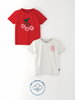 Nautinati Disney Minnie Mouse Cherry Pop Printed T-Shirts for Girls | Aged 2 â€“ 10 Years | Pack of 2 Tees