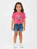 Nautinati Cotton Pink Mickey Mouse T-shirt for Girls