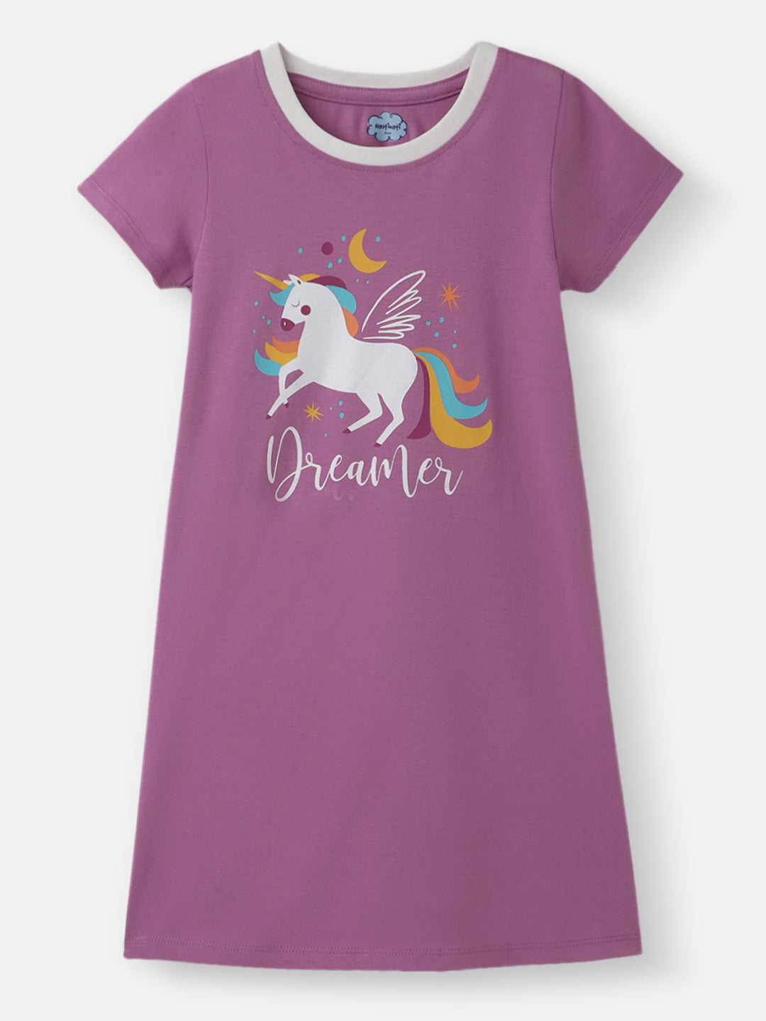 Nautinati Girls Unicorn Print Dress|Cotton| Age 2 - 10 Years