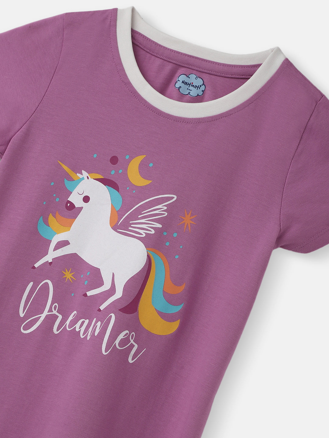 Nautinati Girls Unicorn Print Dress|Cotton| Age 2 - 10 Years