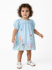 Nautinati Girls Striped Dress|Puff Sleeves| Age 3 - 24 Months