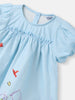 Nautinati Girls Striped Dress|Puff Sleeves| Age 3 - 24 Months