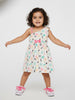 Nautinati  Multi-colour Floral Printed Dress for Girls