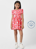 Nautinati Girls Red Jersey Cotton Bunny Print Dress