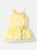 Girls Mesh Party Frock |One Shoulder Dress | Flower On the Neck| Shoulder Straps| 3-24 Months