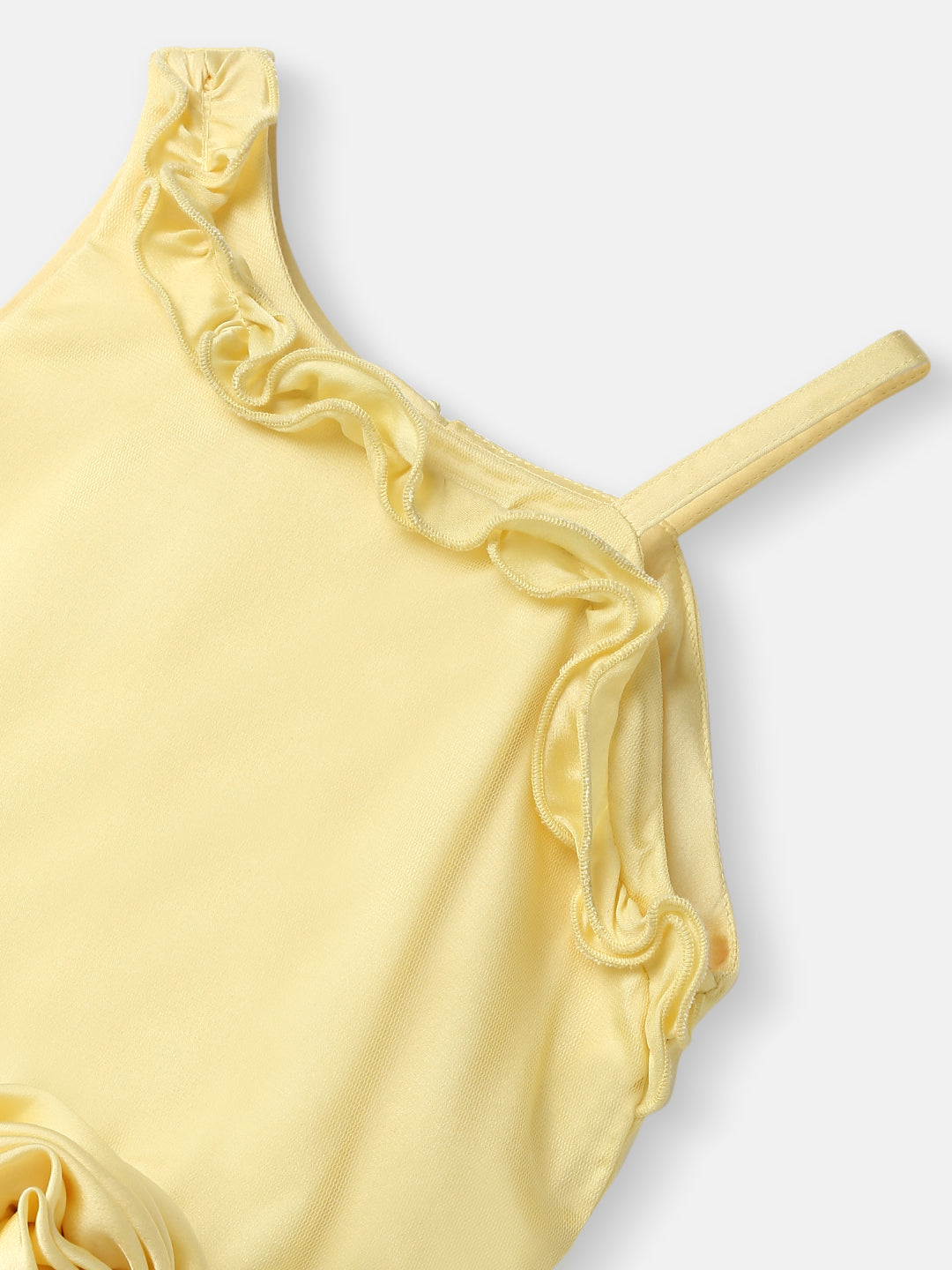 Girls Mesh Party Frock |One Shoulder Dress | Flower On the Neck| Shoulder Straps| 3-24 Months