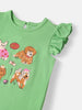 Nautinati Girls' Pack of 2 Single Jersey Cotton Printed Tops