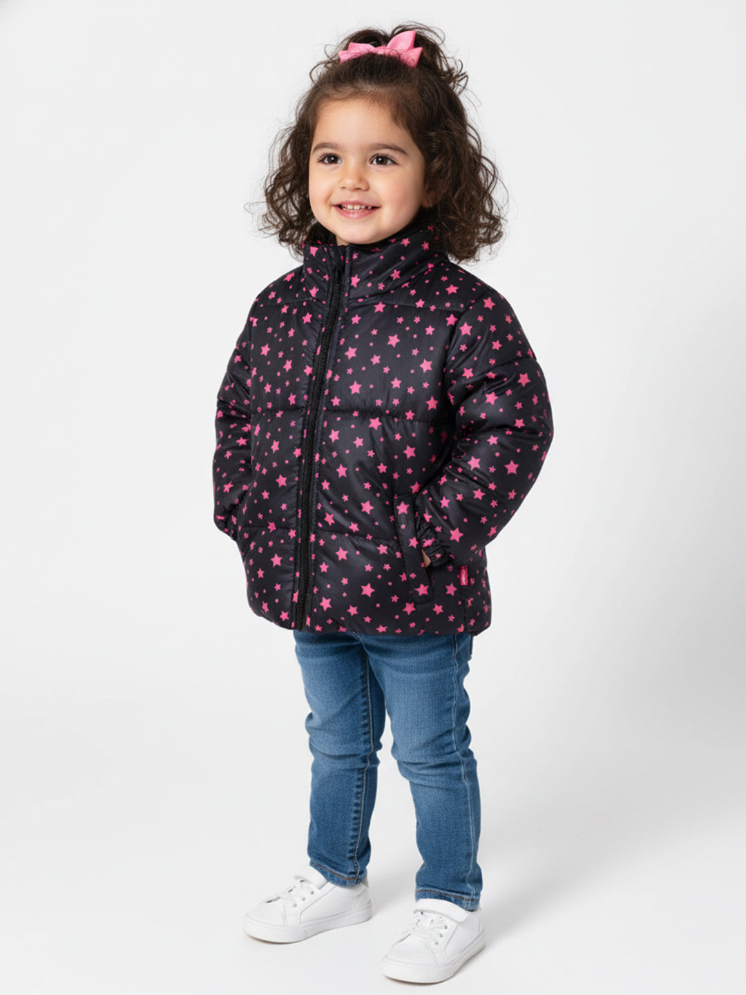 Nautinati Girls'  Star Printed Puffer Jacket | Age 0 - 2 Years