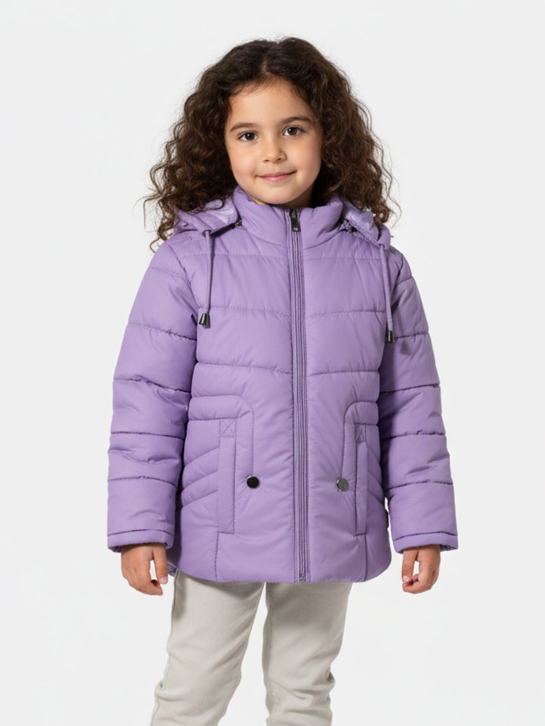 Nautinati Girls' Puffer Jacket | Hooded Design| Age 2 - 10 Years
