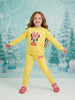Nautinati Yellow Minnie Mouse Print Sweatshirt Set for Girls