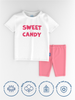 Nautinati Girls' Cotton Graphic Printed T-shirt and Solid Biker Shorts