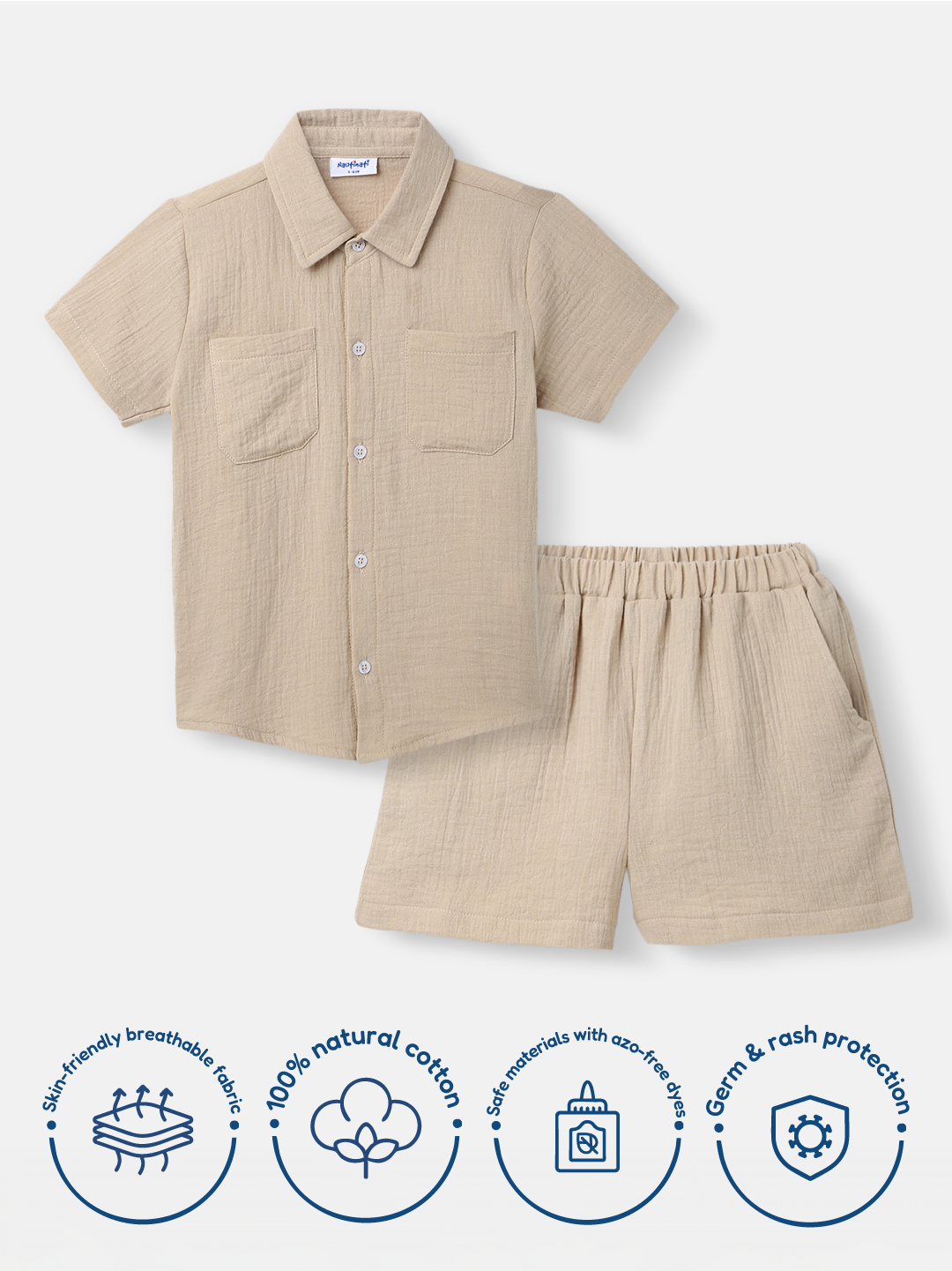Boys Shirt and Shorts Set | Front Pocket Shirt | Clothing Set for 2-10 Years