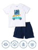 Nautinati Boys' Cotton Graphic Printed T-shirt and Cargo Shorts