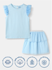 Nautinati's Girls' Party Set of Tiered Tulle Skirt and Top With Hairband