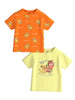 Nautinati Disney Lion King Baby Boys Animal Print Pure Cotton Regular T Shirt (Green, Pack of 2)