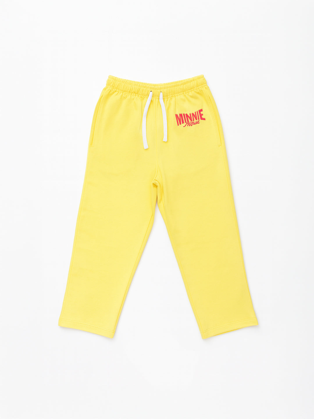 Nautinati Yellow Minnie Mouse Print Sweatshirt Set for Girls